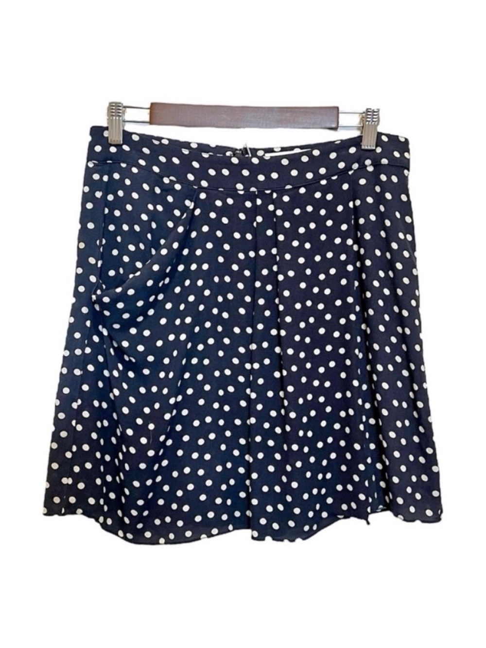 CAbi Skirt Style 627 Davis Polka Dot Limited Edition Navy Blue White Mini Size 6